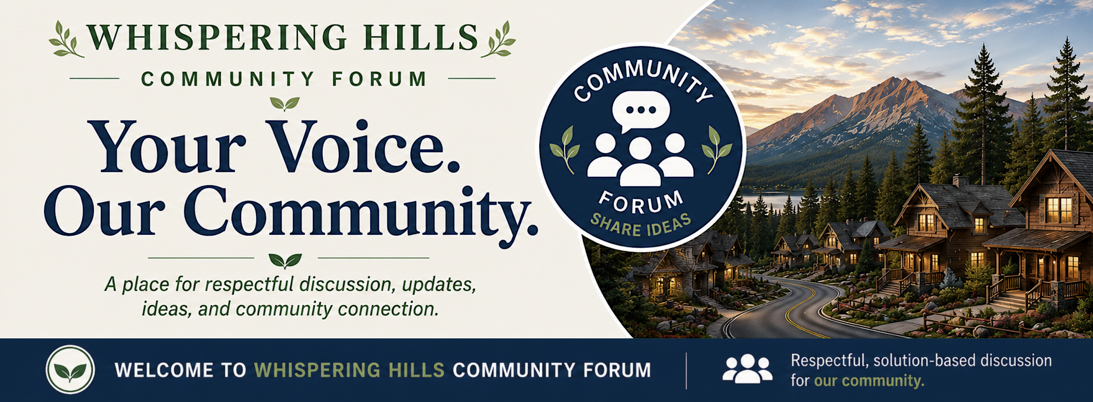 Header image for Whispering Hills private community forum